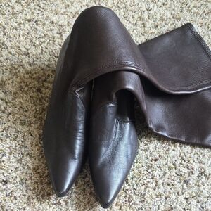 Stuart Weisman Brown Leather Pointed Toe Boots